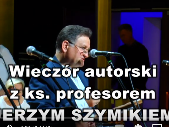 Wieczór autorski z ks profesorem Jerzym Szymikiem