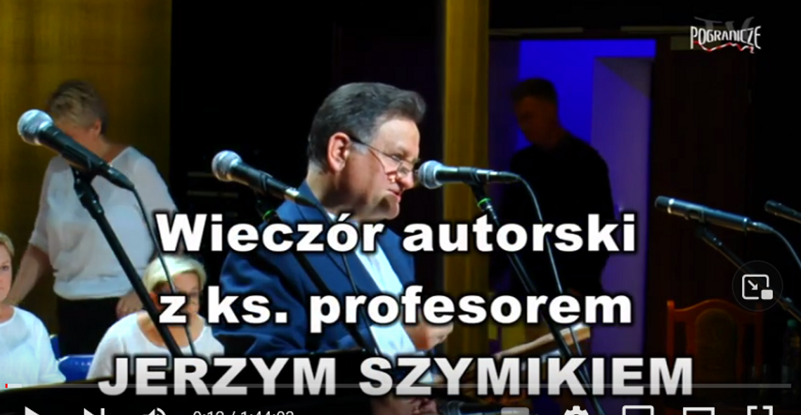 Wieczór autorski z ks profesorem Jerzym Szymikiem