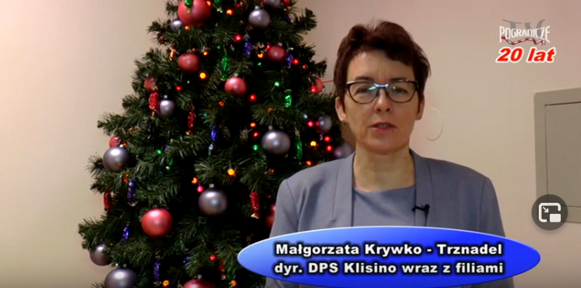 Życzenia świąteczne - dyr. DPS Klisino